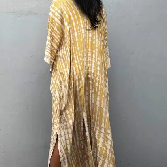 Bohemian Striped Print Women Beach Dress Bathing Suit Cover (NWOT)  (ON SALE) - Picture 4 of 5